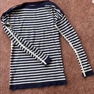 GAP boatneck blue/white striped sweater